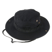 Tactical Tom Black round-brimmed hat Benny hat Fishing Fishing Leisure sun hat Army fan outdoor sports