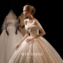 Manchen Tingfang (Luo Ke) shoulder main wedding dress 2021 new bride luxury palace style big tailed thin