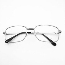 Metal frame glass lens flat glasses polished anti-dust labor protection mirror small frame glasses batch
