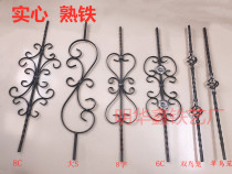 Cooked wrought iron European stair column flower handrail decoration iron flower parts fence balcony window bird cage accessories