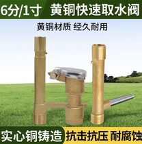 Garden quick brass water intake valve green water intake valve box water pipe connection joint 6 minutes 1 inch 6 inch 10 inch