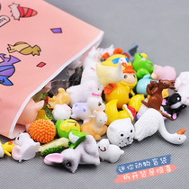 Blind bag simulation mini cute little animal model ornaments puppy horse cattle sheep duck chicken goose Flamingo sand table toy