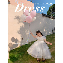 Cream KIDS girl gauze dress 2021 New Baby foreign style princess dress summer children dress dress tide