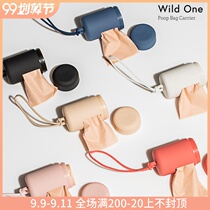 Wildone dog portable outing shovel bag poo bag poop bag pet walking dog toilet