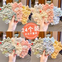 Childrens butterfly knot hairpin princess headwear girl hairpin hairpin small flower clip hair accessories head flowers 2021 new nemesis red