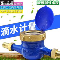 Rotor type high sensitive water meter Drip counting water meter Household rental room cold water meter 4 points 6 points DN15 20