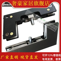 Crown floor spring universal frameless tempered glass 15-19mm door clip 7-shaped clip 304 stainless steel weighted clip
