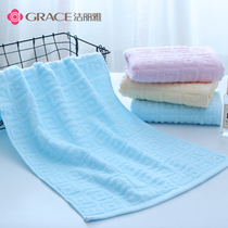 Jie Liya cotton strong water absorption quick-drying comfortable face towel Thin soft water absorption face towel for men and women adult towels