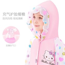 Cute cartoon new childrens raincoat purple schoolbag thick kindergarten pupils with reflective waterproof poncho