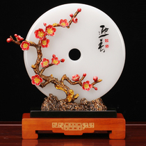 Jade Ping An buckle fortune ornaments living room wine cabinet office table decorations housewarming business gifts