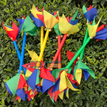 Kindergarten Dance Flower Cheerleading Color Ball Hand Ringing Bell Ringing Morning Exercise Bell Flower Stick Fitness Show
