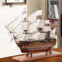 European-style simulation solid wood sailing model ornaments Victory 57cm smooth craft boat decoration