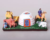 Mongolian characteristic handicrafts furnishings yurts small grassland five livestock resin crafts decorations