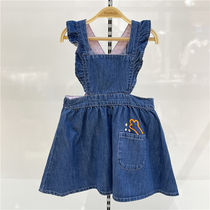 Balabala Girls Dress 2021 Autumn New Baby Fashion Denim Strap Skirt 201321111003