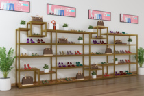 Shoe store shoe rack shoe store display rack fashion combination multi-layer creative shoe store shelf window display