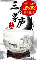 Sangu Thatu Pastel Pastel Snow Scenery Collection Cylinder Jingdezhen Ceramics Master Zhang Songmao Creation Artwork
