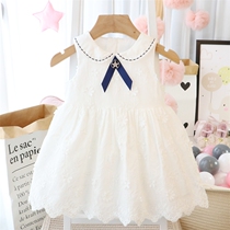 Korean girls princess dress summer foreign baby lace dress baby one year old birthday dress suspender skirt