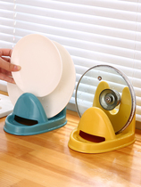 Pot cover holder sitting chopping board cutting board chopping board kitchen countertop storage rack put pot cover artifact spatula storage rack