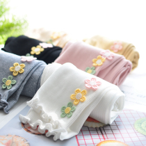 Girls bottom pants Autumn and small children Childrens pants Cotton Spring and Autumn season Korean version of female baby S-up pants outside wearing autumn