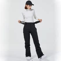 Korean overalls black ski pants snow pants warm niche winter pants straight design