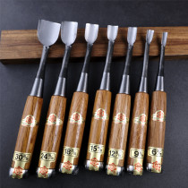 Sanmu Zhang Maru curved chisel semicircular Chisel head chisel carving scoop plate heavy blank knife imported from Japan