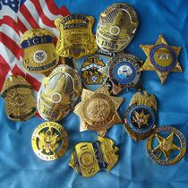 American Metal Badge Big Badge Boston Clothing Accessories Chest Chapter Waist Hanging Chapters Pure Copper