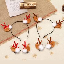Christmas Hair Clip Head Hair Hair Clips Head Hair Accessories Christmas Hair Accessories Woman Tennis Red Deer Corner Hairpin Geek Cute Trinkets