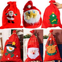 Christmas Big Number Pocket Gift Bag Christmas Gift Bag Santa Claus Grand Backpack Printed Mid Cloth Bag