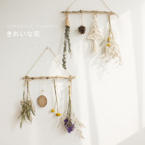 ins dried flower pendant wall decoration Handmade tapestry dormitory decoration art living room bedroom desktop wall hanging forest flower decoration