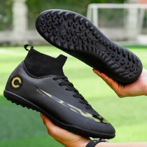 c Luo cr7 Assassin 14 football shoes men and women high-end spikes students AG short nails childrens broken nails training Xiao Li