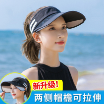 Hat female summer Korean version of the bicycle sunshade sunscreen artifact anti-ultraviolet large eaves pull plate to cover the face empty top sun hat