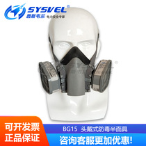  BG15 head-mounted anti-gas half mask Organic gas anti-gas mask double filter canister filter box