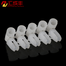 Plastic expansion embedded nut furniture cabinet row hinge self-tapping screw expansion tube warhead shape
