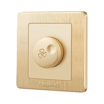 New Type 86 wall switch socket champagne gold panel fan ceiling fan stepless speed control switch for more than 15 years