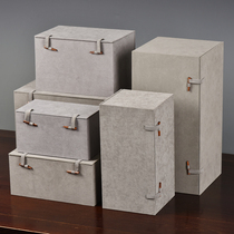 Ceramic size vase rectangular packaging box custom gray flannel gift box high grade crafts empty box gift box