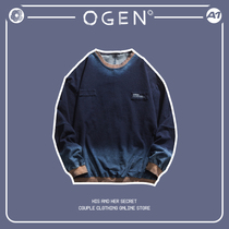 OGEN CLUB21SS tide brand men and women lovers with the same gradient tie-dyed autumn loose long-sleeved top