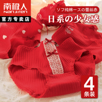 Antarctic people women's underwear cotton tiger year gift young girl cotton antibacterial crotch red underwear women