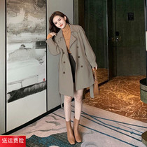 Spot windbreaker women's coat goddess temperament 2021 autumn and winter new English wind small padded coat coat