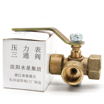 Shenyang Mercury all copper thickened 4 cents-M20x1 5 Cocker pressure gauge three-way plug valve high pressure 2 5MPa