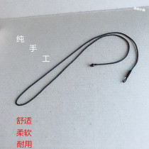 Fine Handwoven Necklace Rope Gold Emerald Jade Peep GREEN BUTTON RING PENDANT MINIMALIST FOR MALE AND FEMALE RED BLACK