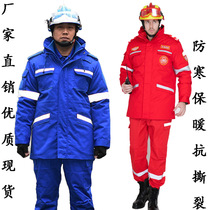 Factory direct anti-static cotton clothing emergency rescue clothing emergency fire protection warm clothing bright reflective forest cotton clothing