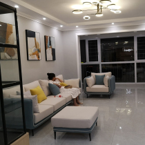 Leave-in technology cloth sofa Living room small type net red modern simple light luxury combination three-person fabric sofa