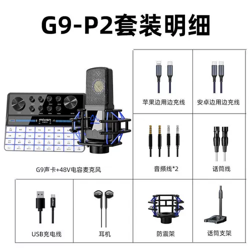 TikTok, микрофон, оборудование, комплект, P2, 48v