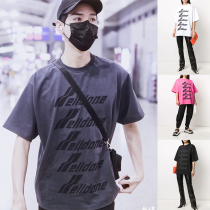 2021SS spring and summer new WE11DONE barrage letter logo white black round neck short-sleeved t-shirt women