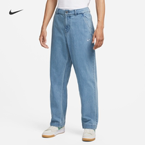 Nike Nike official SB mens denim trousers sports pants loose Nike hook straight casual DV8918