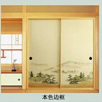 Tang Yi style tatami Classic double-open wooden door Tang Yi style tatami door type: Fusima door