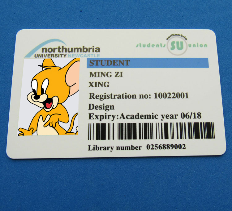Personality Custom Entertainment Card Film and Television Props Animation Cartoon Custom Edition Northumbria University UK