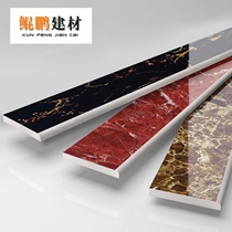 Bright black golden flower full glaze straight corner round edge floor 110x800 guest restaurant Wall waistline skirting line