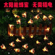 Solar Ple Honeybee Small Colored Lights Flashing Lights String Lights Home Decorative Lights Patio Courtyard Balcony Garden Outdoor Waterproofing