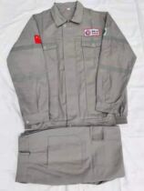 CNOOC cotton work clothes gray dirty welding clothes white black anti-scalding flame retardant blue shipyard work clothes